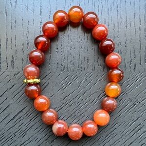 Carnelian bracelet 10mm SIZE 7’
